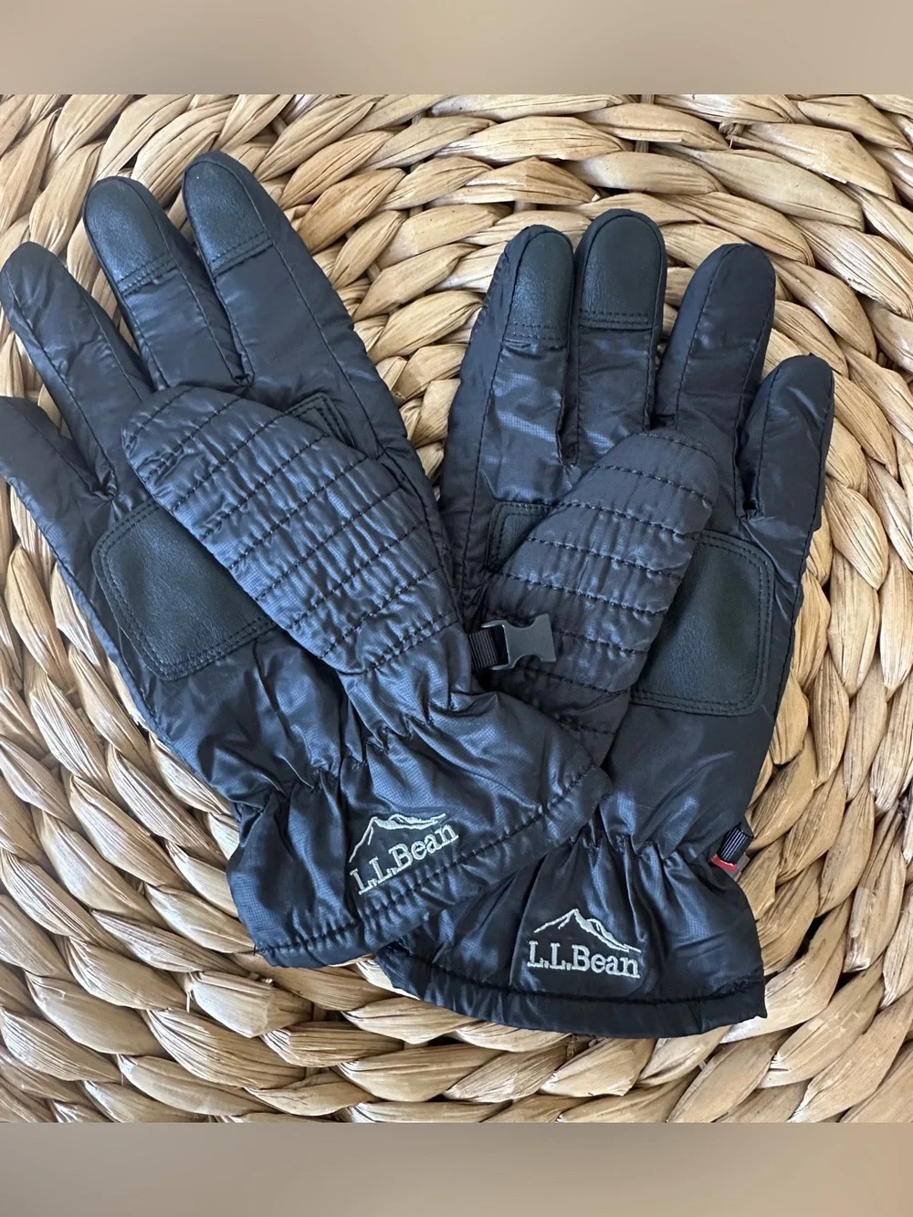 L.L. Bean PrimaLoft Packaway Gloves Black Medium